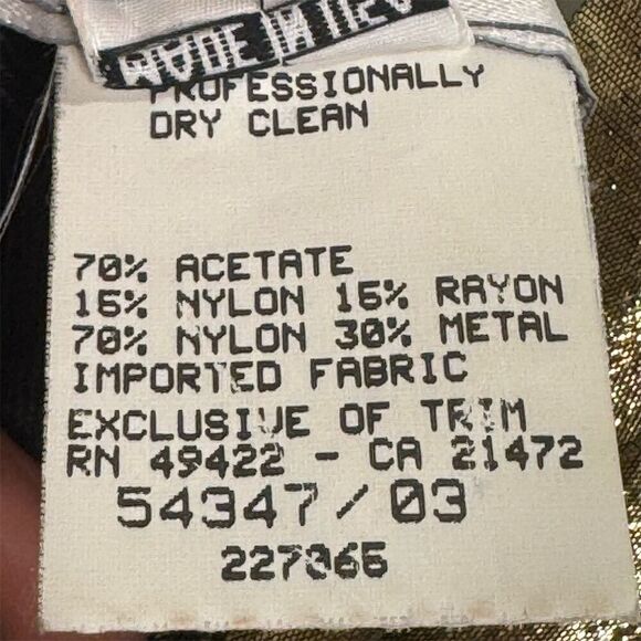 Vintage Jessica McClintock Black Velvet Gold Bow Halter Gown Size 10 USA Made - Picture 12 of 12